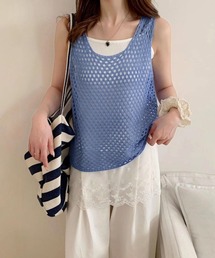 美品　麻100% 藍色ベスト 4066238041.jpg