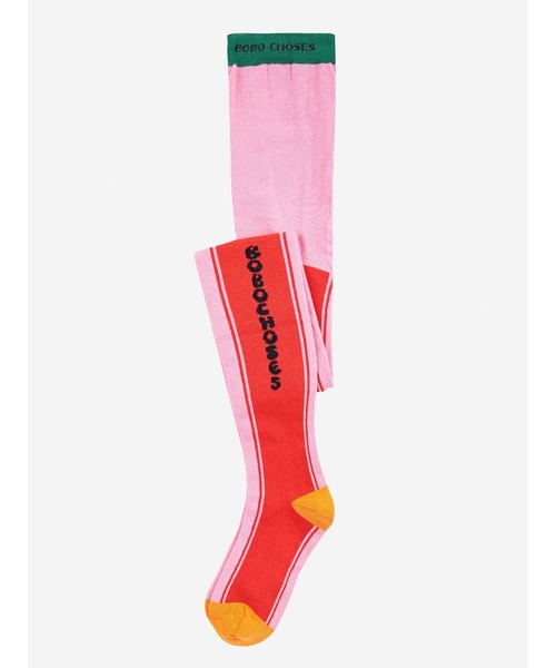 BOBO CHOSES(ボボショーズ)の「Bobo Choses color block tights(タイツ/ストッキング・キッズ・ピンク・23-25/26-28/29-31/32-34/35-37)」の1枚目の写真