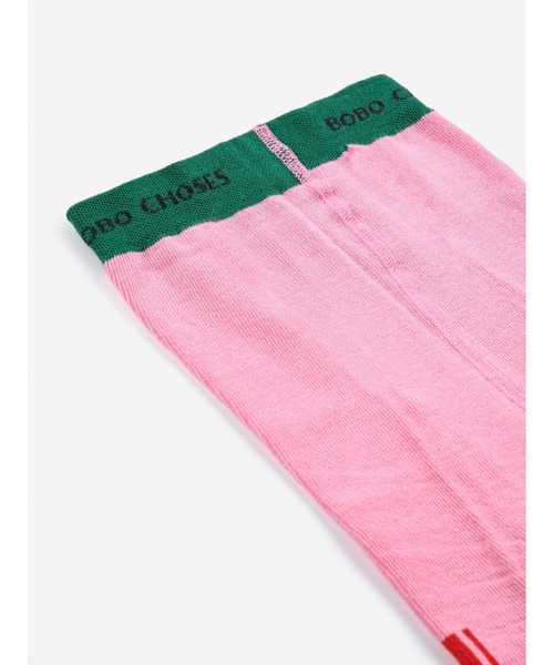 BOBO CHOSES(ボボショーズ)の「Bobo Choses color block tights(タイツ/ストッキング・キッズ・ピンク・23-25/26-28/29-31/32-34/35-37)」の2枚目の写真