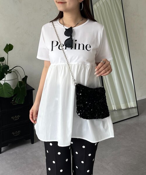 prose verse(プロズヴェール)の「ロゴペプラムTシャツ(Tシャツ/カットソー・レディース・ブラック/オフホワイト・MEDIUM/LARGE)」の17枚目の写真