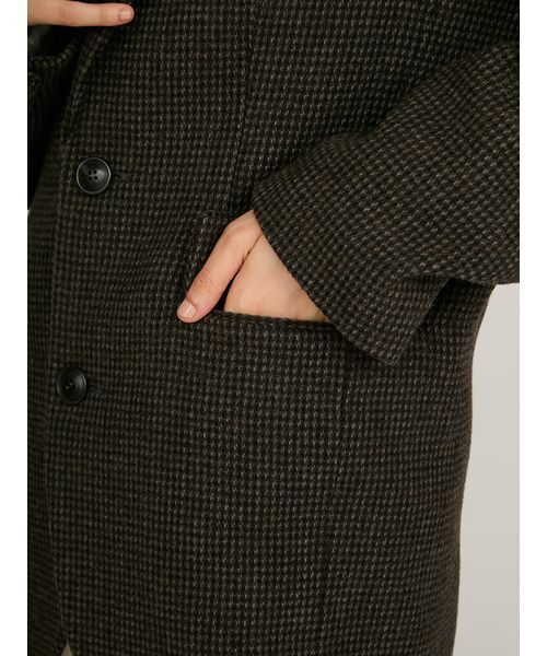 emmi（エミ）の「ウールチェックジャケット（テーラードジャケット・レディース・ブラウン/ダークグレー・0/1）」の12枚目の写真