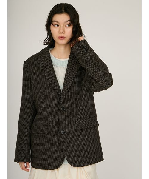 emmi（エミ）の「ウールチェックジャケット（テーラードジャケット