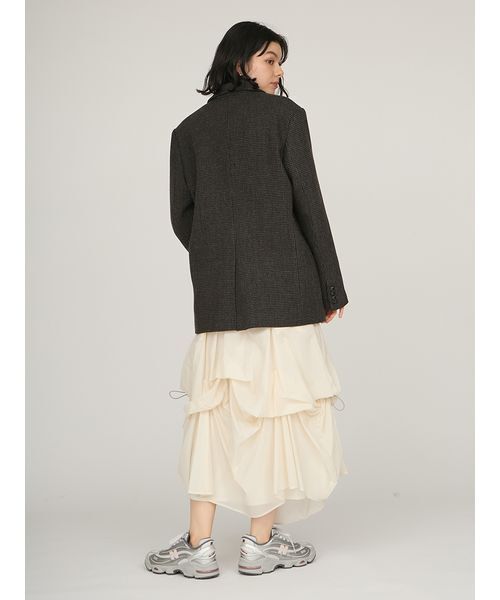 emmi（エミ）の「ウールチェックジャケット（テーラードジャケット・レディース・ブラウン/ダークグレー・0/1）」の18枚目の写真