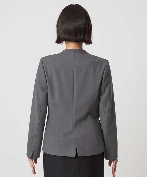 セール】ダブルクロス ノーラペル ジャケット ウォッシャブル