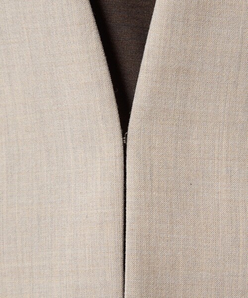 ダブルクロス ノーラペル ジャケット ウォッシャブル ストレッチ（ノー