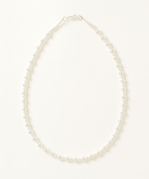 ERICKA NICOLAS BEGAY(エリッカ ニコラス ビゲイ)の「【ERICKA NICOLAS BEGAY】 NAVAJO PEARL NECKLACE / 4×6-45(ネックレス・メンズ・シルバー系2/シルバー系1・45cm)」の1枚目の写真