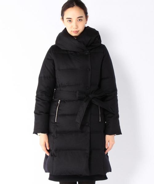 SHIPS ロングダウン 黒 Mサイズ SHIPS for women（シップスフォーウィメン）の「ウールハイカラー