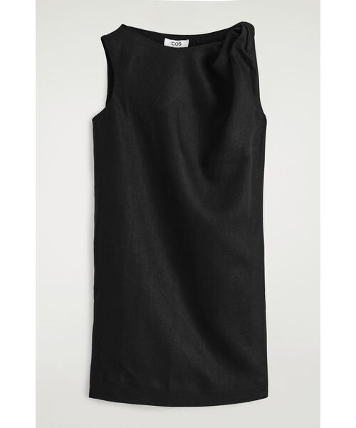 COS（コス）の「ツイストディテール リネン ミニドレス（ワンピース・レディース・イエロー/ブラック・38/42/32/34/36/40）」の5枚目の写真