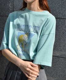 【spiritoso】World Tourタイガープリント ピグメントTシャツ