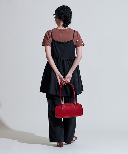 FREAK'S STORE(フリークスストア)の「レースギャザーカシュクールチュニック<セットアップ対応>(チュニック・レディース・オフホワイト/ブルー/ブラック/オリーブ・フリ-)」の16枚目の写真