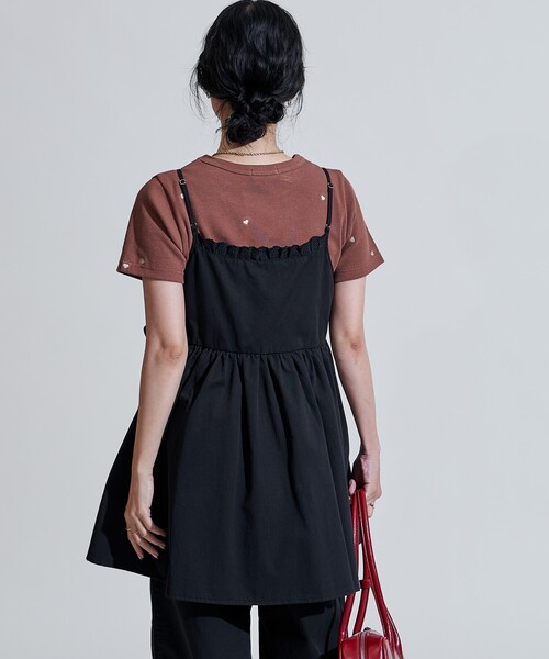 FREAK'S STORE(フリークスストア)の「レースギャザーカシュクールチュニック<セットアップ対応>(チュニック・レディース・オフホワイト/ブルー/ブラック/オリーブ・フリ-)」の22枚目の写真