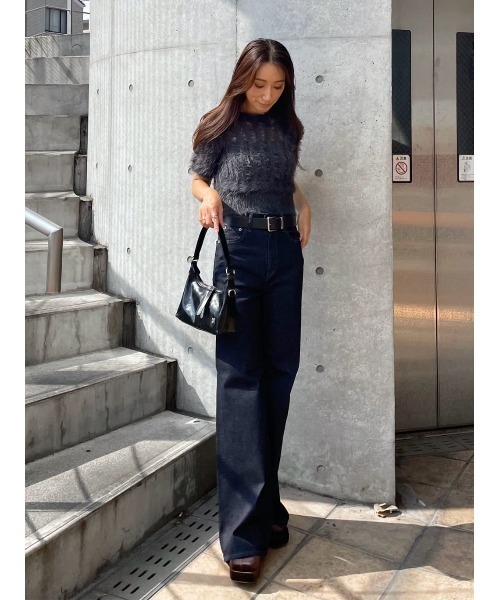 MOUSSY（マウジー）の「ADVANCED LONG LEG FLARE（デニムパンツ）」 - WEAR