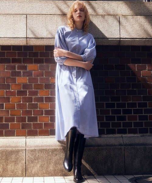 コンパクトシャーティング ワンピース（シャツワンピース）｜組曲