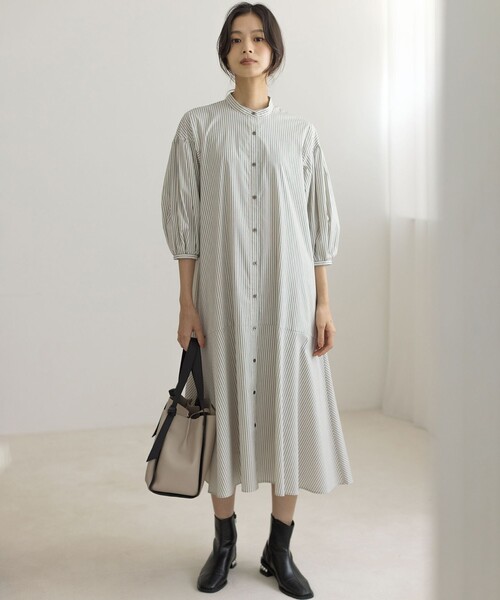 コンパクトシャーティング ワンピース（シャツワンピース