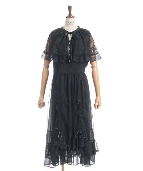 axes femme（アクシーズファム）の「ドロストレースケープワンピース（ワンピース・レディース・ミント/キナリ/ブラック・LARGE/MEDIUM）」の13枚目の写真