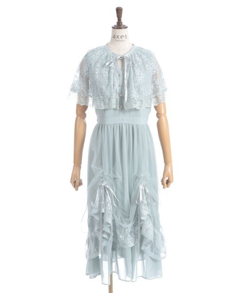 axes femme（アクシーズファム）の「ドロストレースケープワンピース（ワンピース・レディース・ミント/キナリ/ブラック・LARGE/MEDIUM）」の21枚目の写真