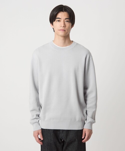 セール】ポリエステル ウール ミラノリブ クルーネック ニット（ニット