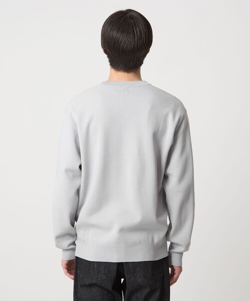 green label relaxing（グリーンレーベルリラクシング）の「ポリエステル ウール ミラノリブ クルーネック ニット（ニット/セーター・メンズ・ライトグレー/ブラック/ターコイズブルー・S/M/L/XL）」の13枚目の写真