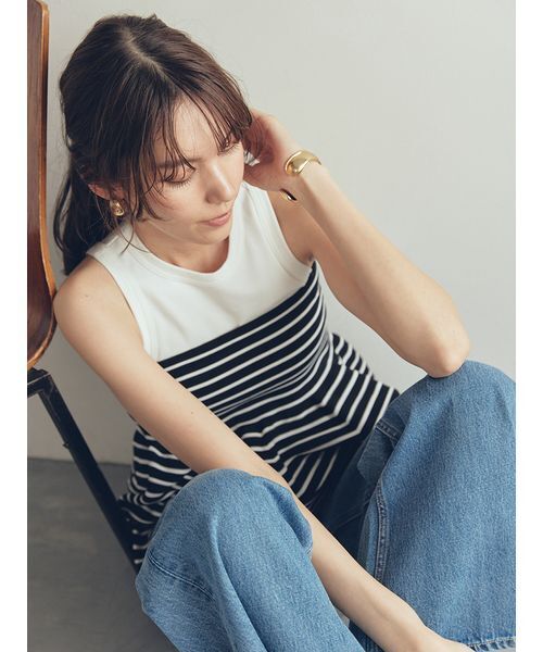 MilaOwen ペプラムベアニットアメスリタンクSET セットアイテム】ペプラムベアニットアメスリタンクSET（タンクトップ