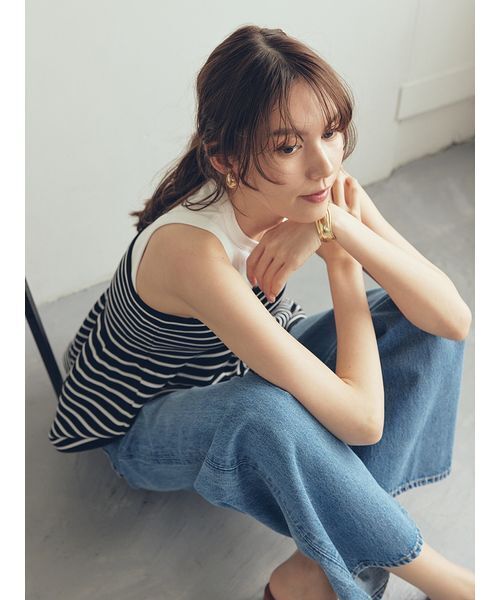 Mila Owen(ミラオーウェン)の「【セットアイテム】ペプラムベアニットアメスリタンクSET(タンクトップ・レディース・その他/キャメル/ブラック・0/1)」の8枚目の写真