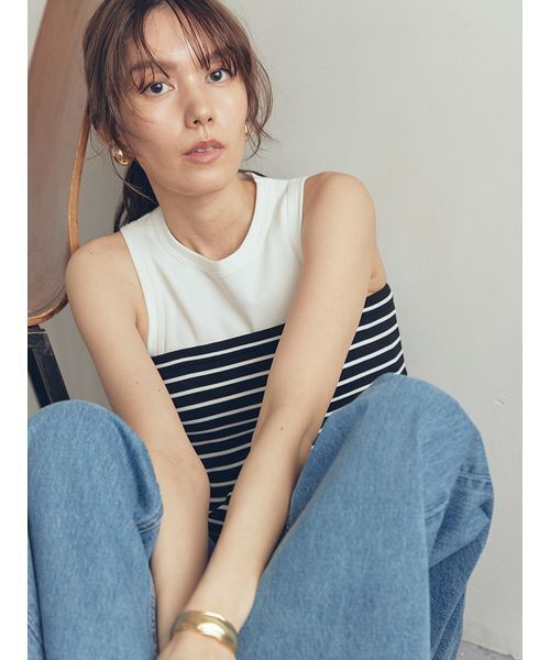 Mila Owen(ミラオーウェン)の「【セットアイテム】ペプラムベアニットアメスリタンクSET(タンクトップ・レディース・その他/キャメル/ブラック・0/1)」の17枚目の写真