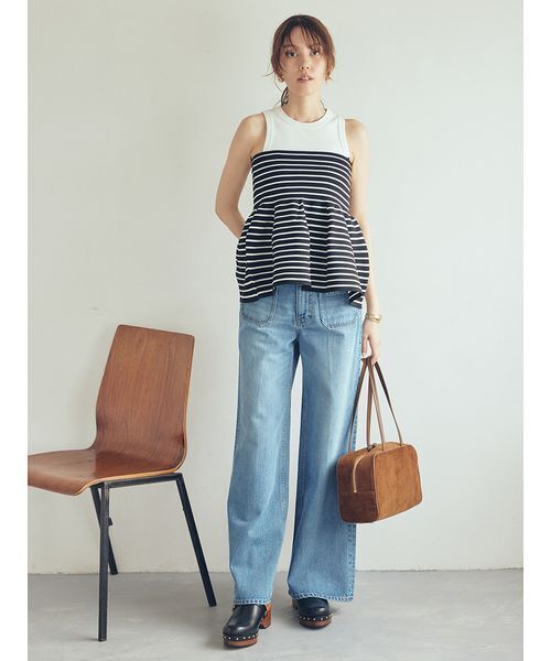 セットアイテム】ペプラムベアニットアメスリタンクSET（タンクトップ