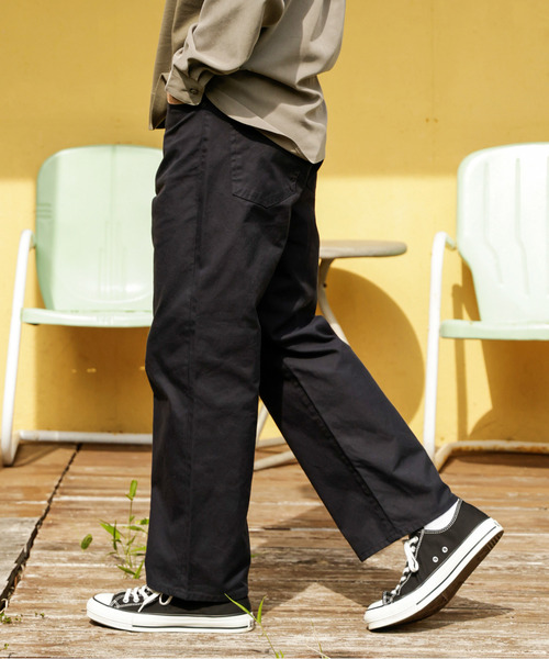 MR.OLIVE（ミスターオリーブ）の「MR.OLIVE ミスターオリーブ / GERMAN DUCK WASHED WIDE STRIGHT PANTS ワンウォッシュダックワイドストレートパンツ / M253110（その他パンツ・メンズ・ブラック/グリーン・MEDIUM/LARGE）」の3枚目の写真