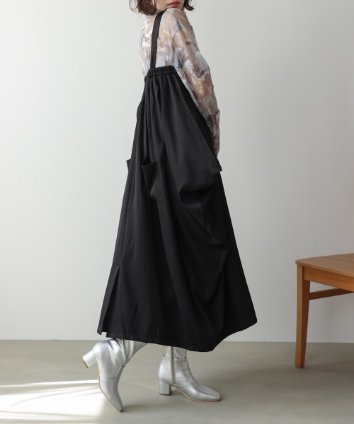 Bou Jeloud（ブージュルード）の「ジップ変形ジャンスカ（ジャンパースカート・レディース・ブラック/グレー・38）」の8枚目の写真