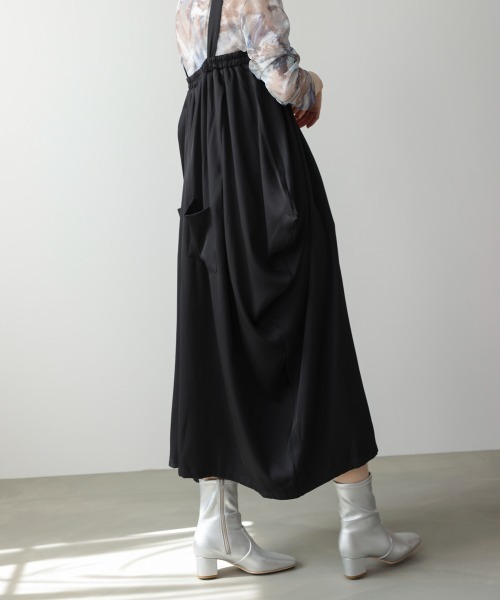 Bou Jeloud（ブージュルード）の「ジップ変形ジャンスカ（ジャンパースカート・レディース・ブラック/グレー・38）」の9枚目の写真