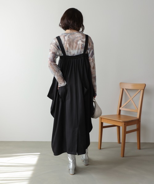 Bou Jeloud（ブージュルード）の「ジップ変形ジャンスカ（ジャンパースカート・レディース・ブラック/グレー・38）」の10枚目の写真