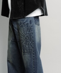 Subciety(TuTGeB)Cobweb curved denim pants(fjpc)