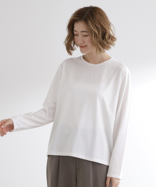 grove(グローブ)の「ボーダーアソートベーシックロンT(Tシャツ/カットソー・レディース・ホワイト系5/ホワイト系3/オフホワイト・03/02/04/01/05)」の13枚目の写真