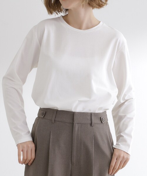 grove(グローブ)の「ボーダーアソートベーシックロンT(Tシャツ/カットソー・レディース・ホワイト系5/ホワイト系3/オフホワイト・03/02/04/01/05)」の7枚目の写真