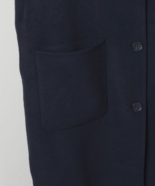 JEANASIS（ジーナシス）の「ショートビーバーチェスターロングコート/579536（チェスターコート・レディース・ブラウン系その他/ネイビー・FREE）」の7枚目の写真