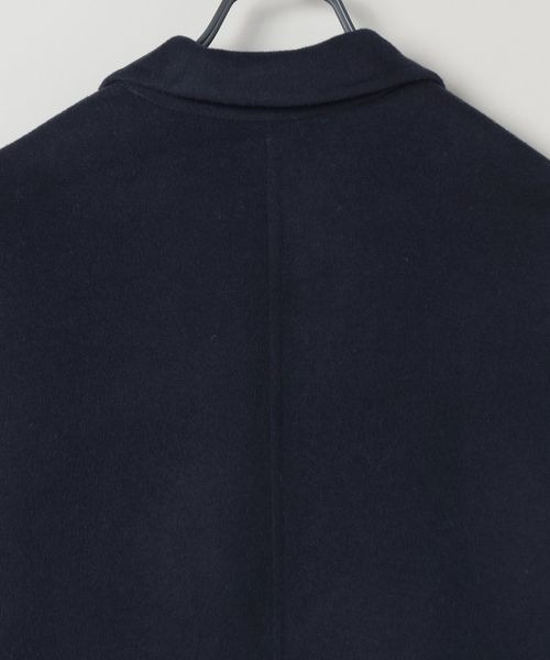 JEANASIS（ジーナシス）の「ショートビーバーチェスターロングコート/579536（チェスターコート・レディース・ブラウン系その他/ネイビー・FREE）」の9枚目の写真