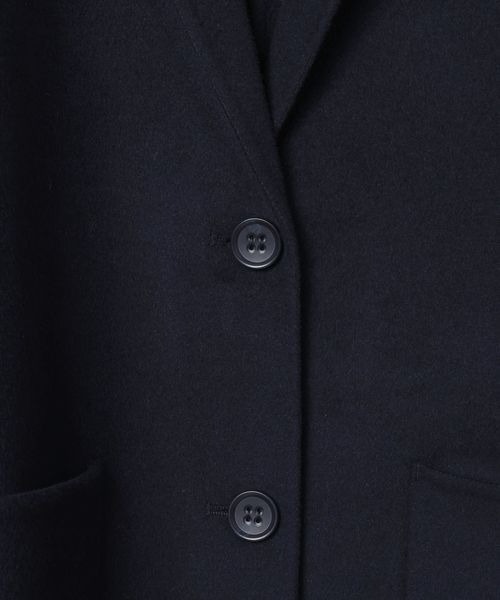 JEANASIS（ジーナシス）の「ショートビーバーチェスターロングコート/579536（チェスターコート・レディース・ブラウン系その他/ネイビー・FREE）」の11枚目の写真