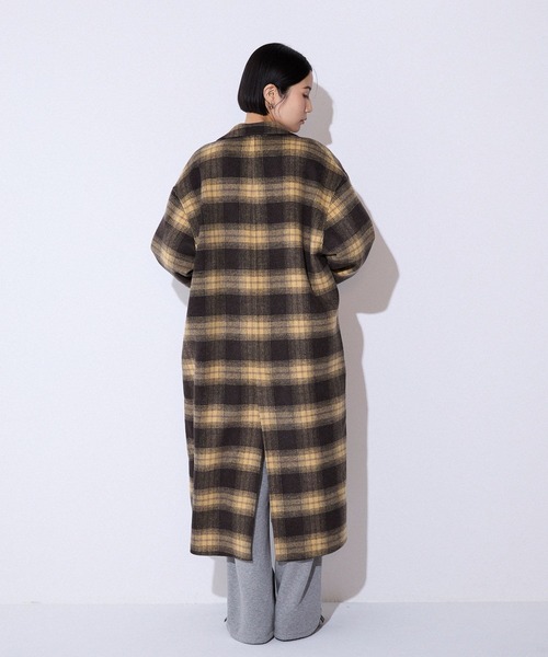 JEANASIS（ジーナシス）の「ショートビーバーチェスターロングコート/579536（チェスターコート・レディース・ブラウン系その他/ネイビー・FREE）」の21枚目の写真