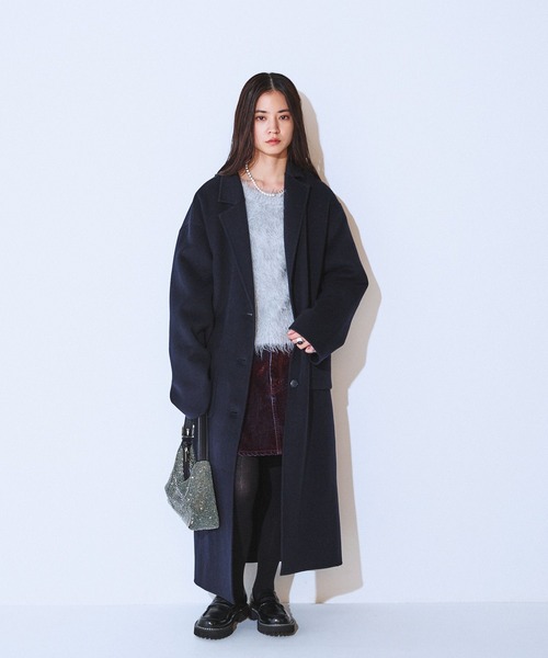 ABYTS ビーバーチェスターコート サイズ3 ブラック abyts BEAVERチェスターコートロングコート