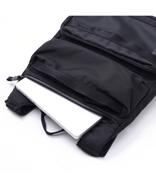 CHROME（クローム）の「［ CHROME / クローム ］AXCEL BRIEF PACK SLIM BK_BLACK / アクセル ブリーフパック スリム ブラック 耐水 10L バックパック ビジネスバッグ 完全防水ポケット 15インチPC収納（バックパック/リュック・メンズ・ブラック・FREE）」の10枚目の写真