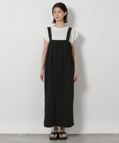 LAKOLE（ラコレ）の「タック入りベルトジャンスカ / 588871（ワンピース・レディース・ブラック/サンドグレー/ブラウン・FREE）」の4枚目の写真