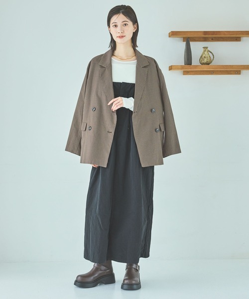 LAKOLE（ラコレ）の「タック入りベルトジャンスカ / 588871（ワンピース・レディース・ブラック/サンドグレー/ブラウン・FREE）」の15枚目の写真