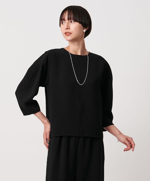 UNITED ARROWS(ユナイテッドアローズ)の「COMFY Tシャツライク ブラウス‐吸水速乾 UVカット ウォッシャブル‐(シャツ/ブラウス・レディース・オフホワイト/ブラック・FREE)」の3枚目の写真