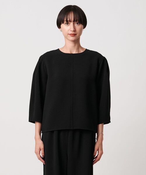 UNITED ARROWS(ユナイテッドアローズ)の「COMFY Tシャツライク ブラウス‐吸水速乾 UVカット ウォッシャブル‐(シャツ/ブラウス・レディース・オフホワイト/ブラック・FREE)」の9枚目の写真