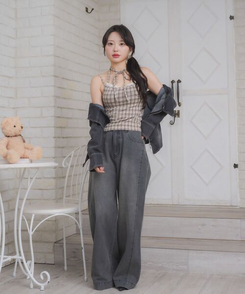 ems excite（エムズエキサイト）の「【新色追加】ホルター付きキャミソール（Tシャツ/カットソー・レディース・オフホワイト/ブラック系その他4/ホワイト系その他/ブラウン系その他2・FREE）」の18枚目の写真