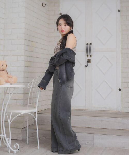 ems excite（エムズエキサイト）の「【新色追加】ホルター付きキャミソール（Tシャツ/カットソー・レディース・オフホワイト/ブラック系その他4/ホワイト系その他/ブラウン系その他2・FREE）」の15枚目の写真