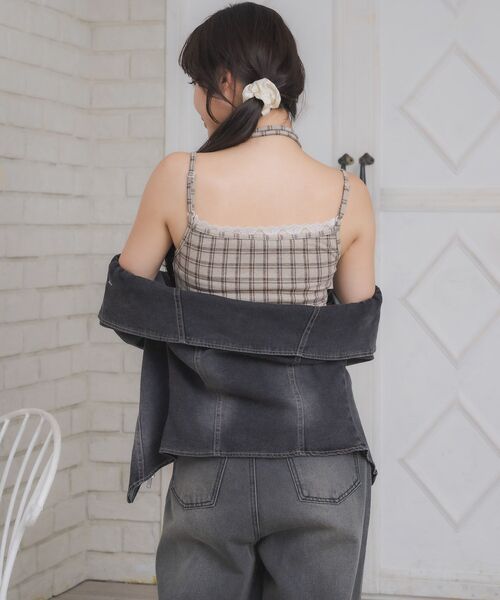 ems excite（エムズエキサイト）の「【新色追加】ホルター付きキャミソール（Tシャツ/カットソー・レディース・オフホワイト/ブラック系その他4/ホワイト系その他/ブラウン系その他2・FREE）」の12枚目の写真