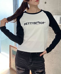 BETTY BOOPフロント刺繍ラグランショート丈ロンT