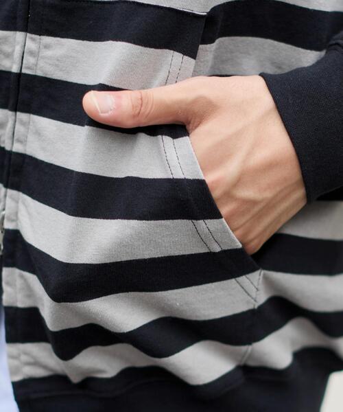 WEGO（ウィゴー）の「WEGO/ナンバリングカットZIPパーカー（パーカー・メンズ・ブラック/杢グレー/グレー系その他5/レッド系その他5・MEDIUM/LARGE）」の18枚目の写真