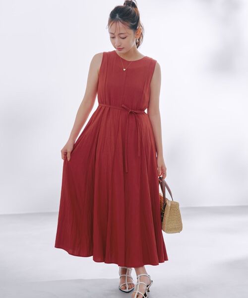 COHINA(コヒナ)の「パネルマチフレアワンピース 【低身長・小柄女性】(ワンピース・レディース・ホワイト/ブラック/レッド・SHORT/REGULAR)」の10枚目の写真