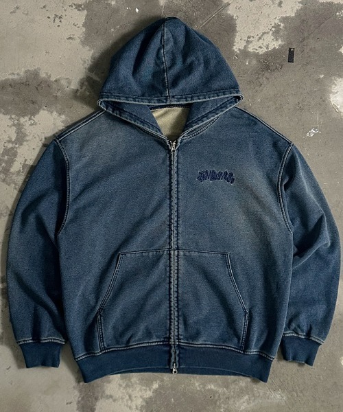 A'GEM/9 × .kom 『A'gem/エージェム』 猫ニットデニムジップアップ